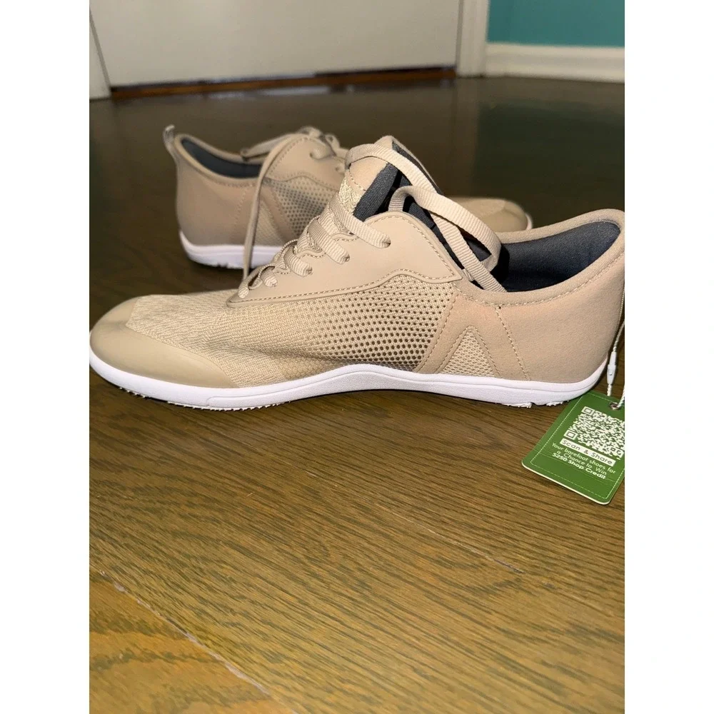 Hike Footwear HF Stride Barefoot Shoes Beige Minimalist Sneakers Womens 10-10.5